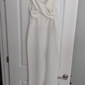 White off the shoulder romper